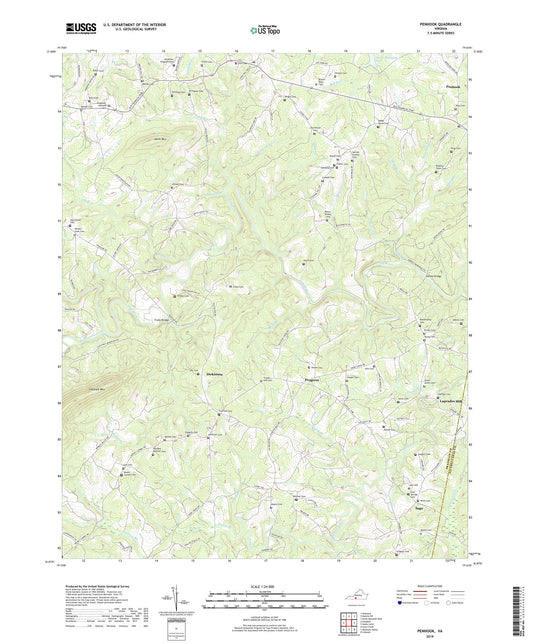 Penhook Virginia US Topo Map Image