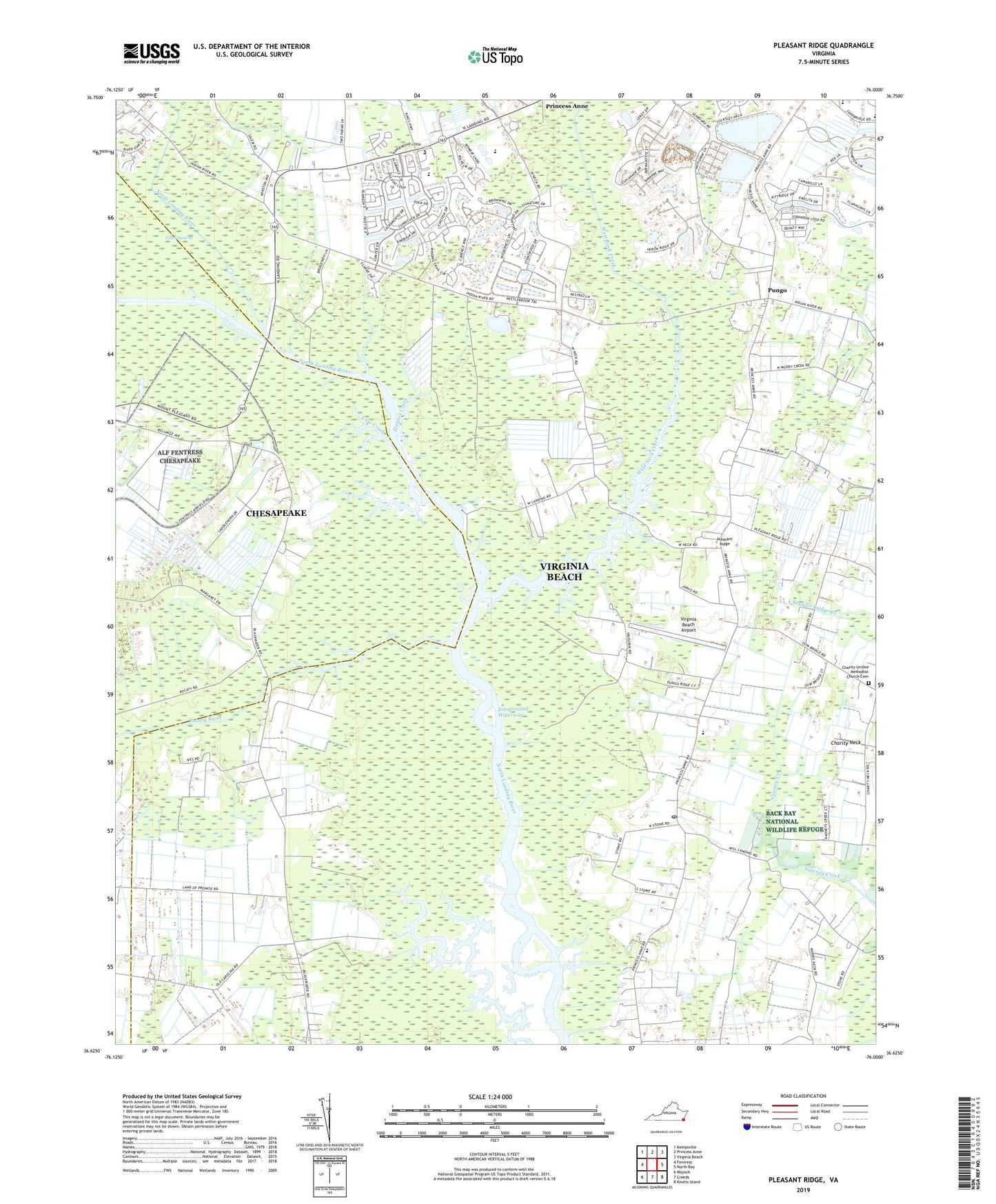 Pleasant Ridge Virginia US Topo Map Image
