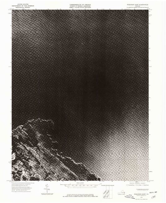 Classic USGS Poquoson East Virginia 7.5'x7.5' Topo Map Image