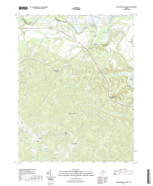 Rappahannock Academy Virginia US Topo Map Image