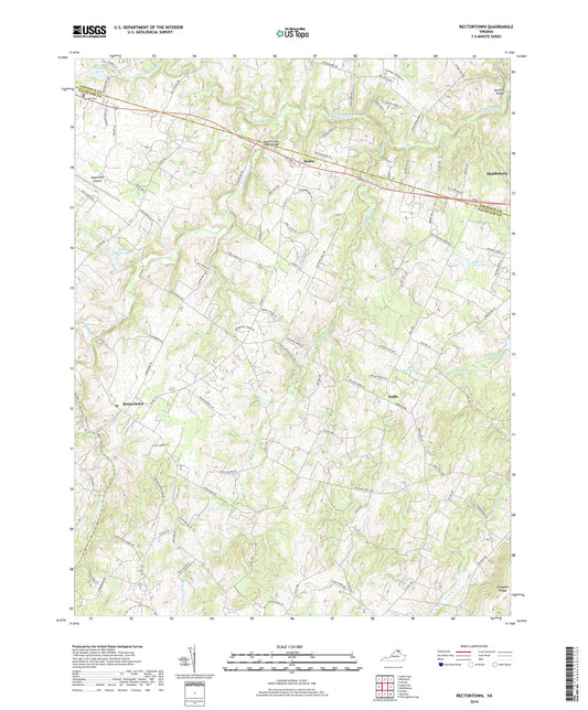 Rectortown Virginia US Topo Map Image