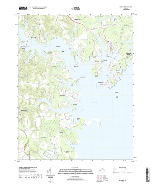 Reedville Virginia US Topo Map Image