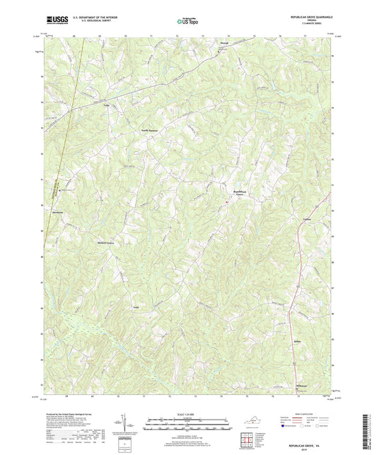 Republican Grove Virginia US Topo Map Image