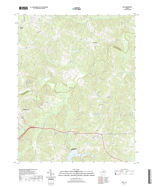 Rice Virginia US Topo Map Image