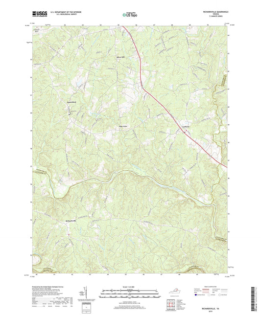 Richardsville Virginia US Topo Map Image