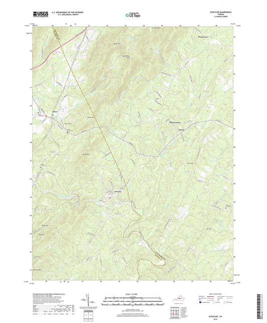 Schuyler Virginia US Topo Map Image