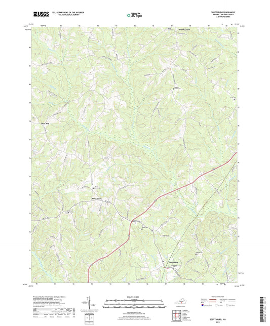 Scottsburg Virginia US Topo Map Image