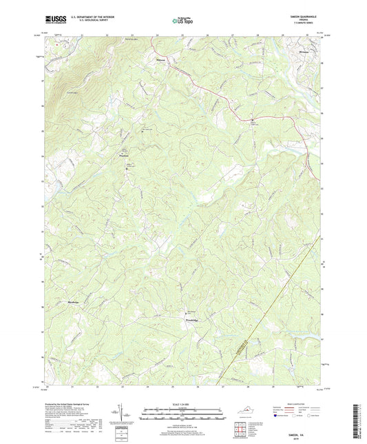 Simeon Virginia US Topo Map Image