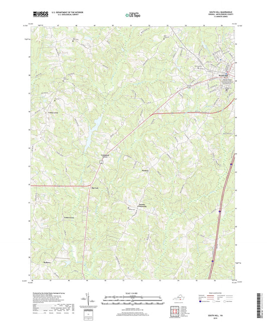 South Hill Virginia US Topo Map Image