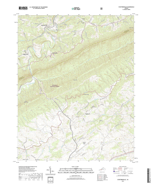 Staffordsville Virginia US Topo Map Image