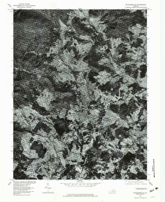 Classic USGS Stanardsville Virginia 7.5'x7.5' Topo Map Image