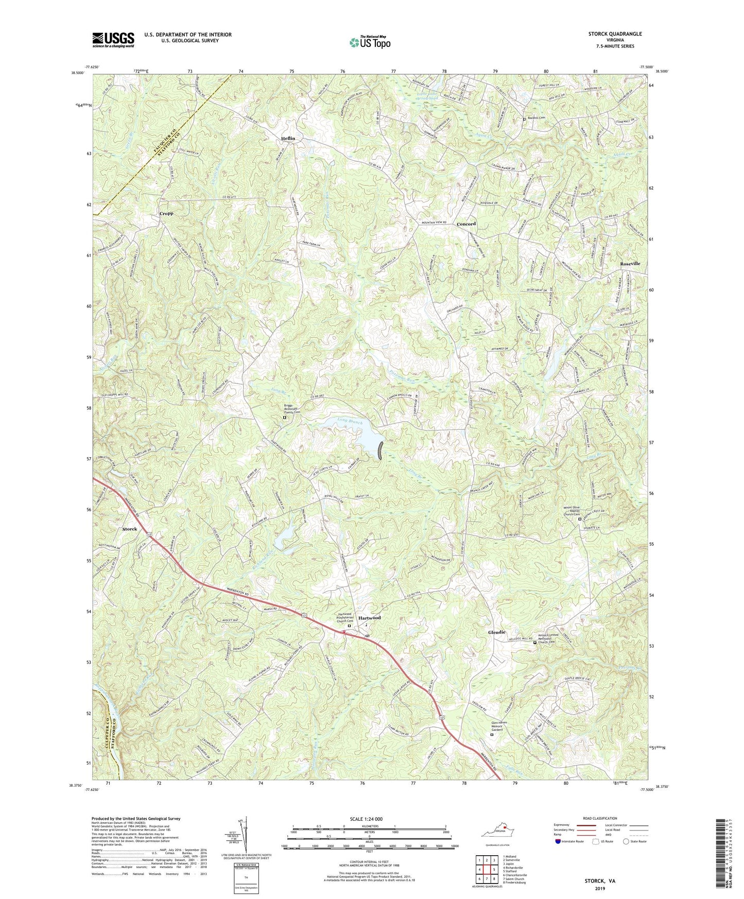 Storck Virginia US Topo Map Image