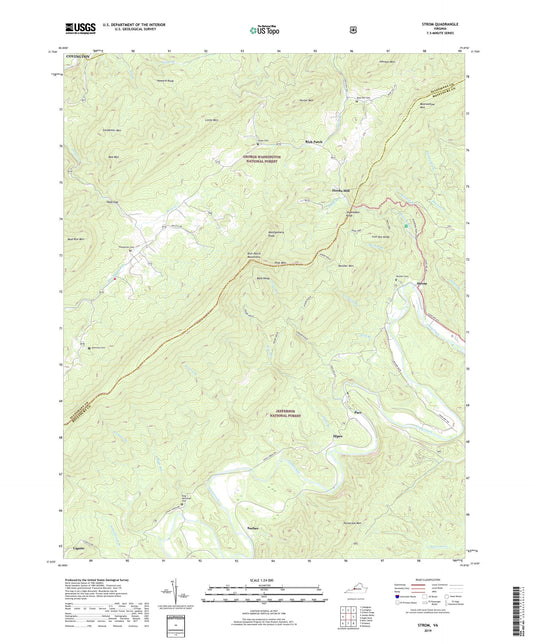 Strom Virginia US Topo Map Image