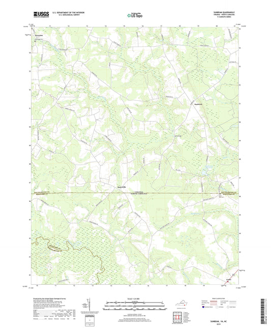 Sunbeam Virginia US Topo Map Image