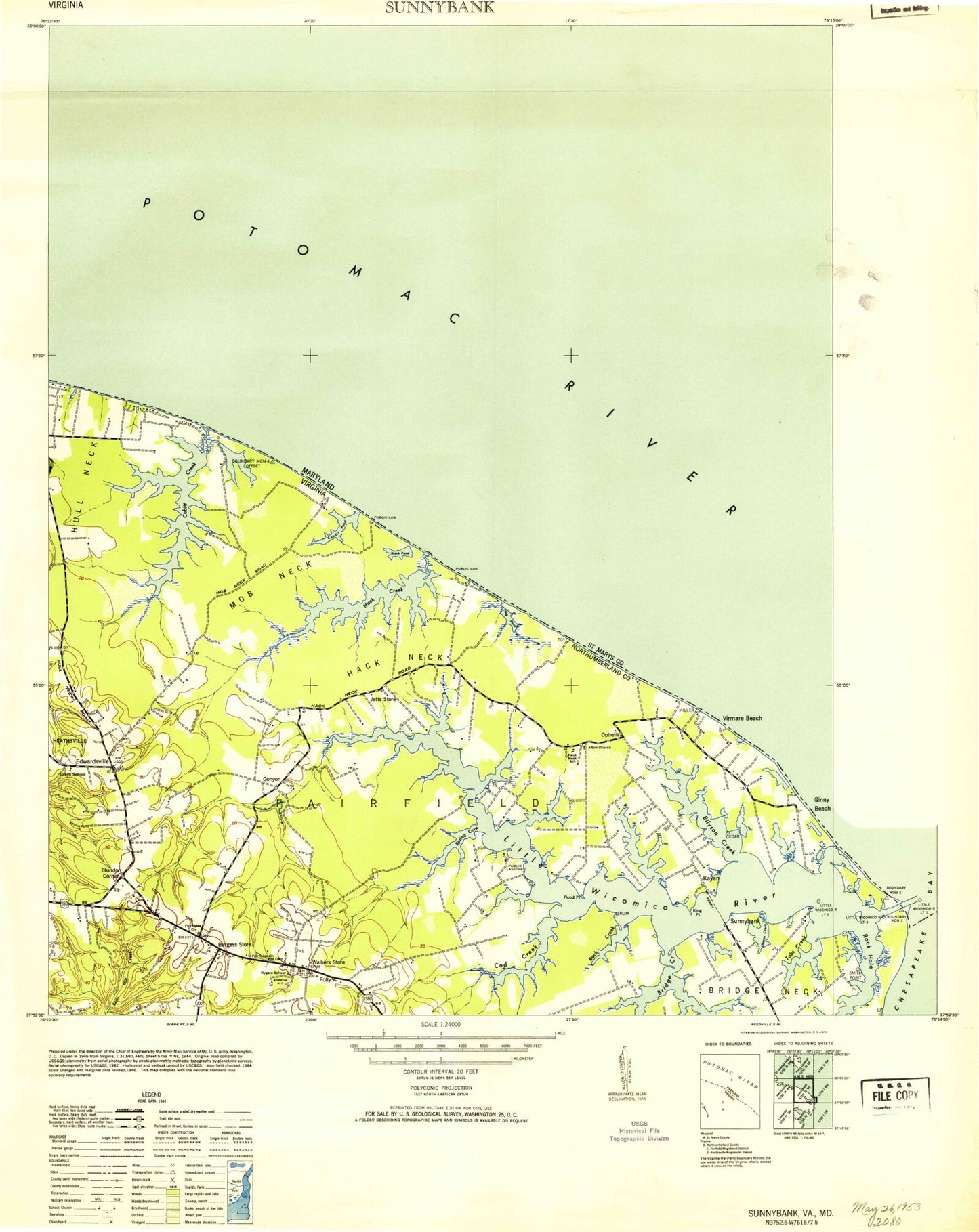 Classic USGS Burgess Virginia 7.5'x7.5' Topo Map Image
