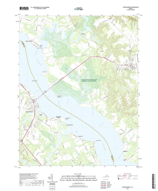 Tappahannock Virginia US Topo Map Image
