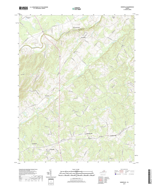 Unionville Virginia US Topo Map Image