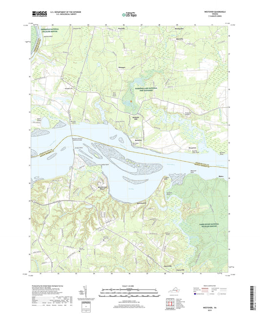 Westover Virginia US Topo Map Image