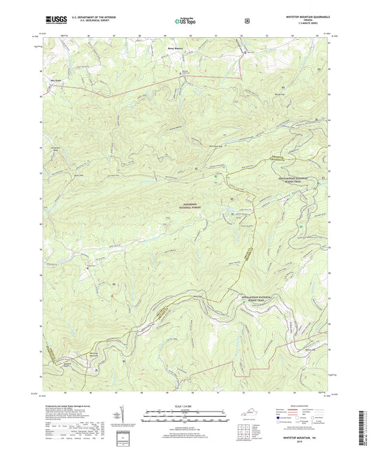 Whitetop Mountain Virginia US Topo Map Image