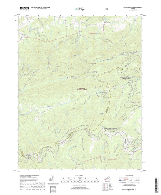 Whitetop Mountain Virginia US Topo Map Image
