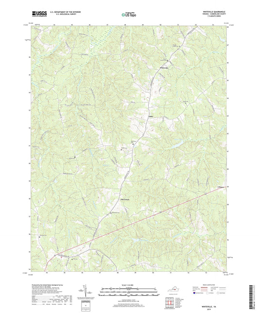 Whiteville Virginia US Topo Map Image