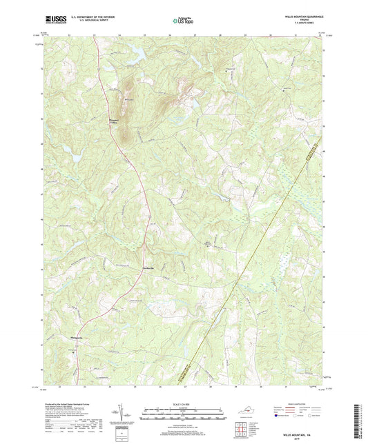 Willis Mountain Virginia US Topo Map Image