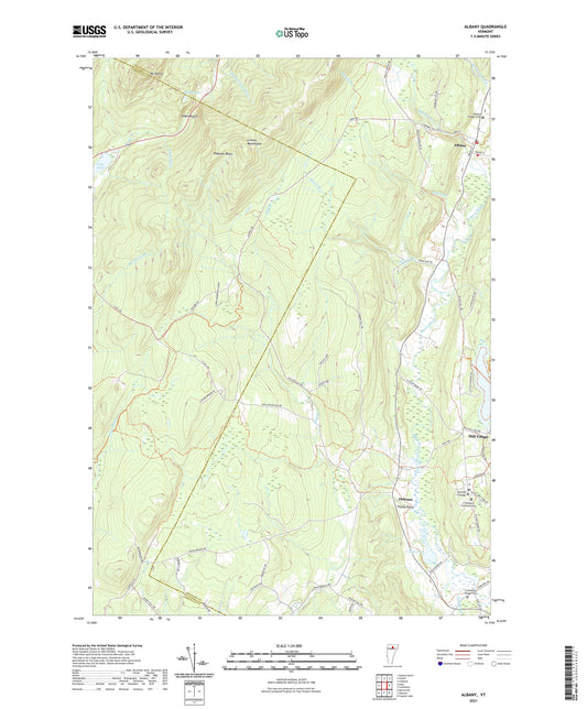 Albany Vermont US Topo Map Image