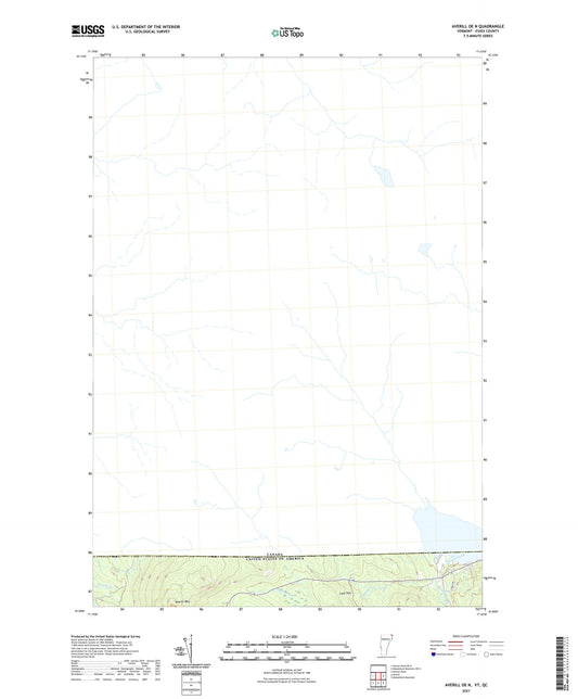 Averill OE N Vermont US Topo Map Image