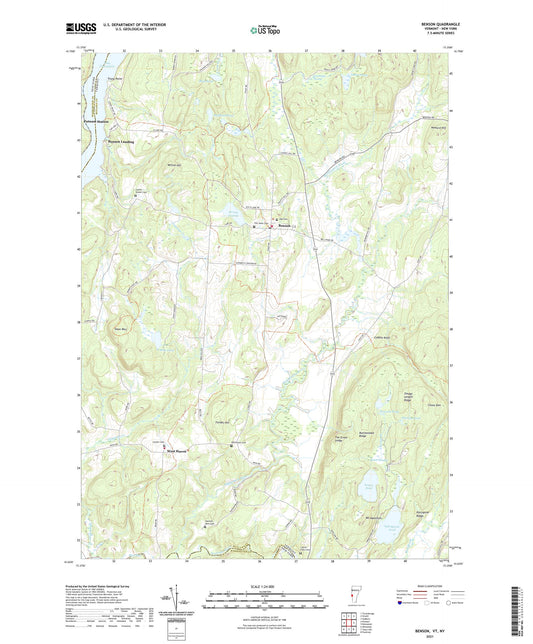 Benson Vermont US Topo Map Image