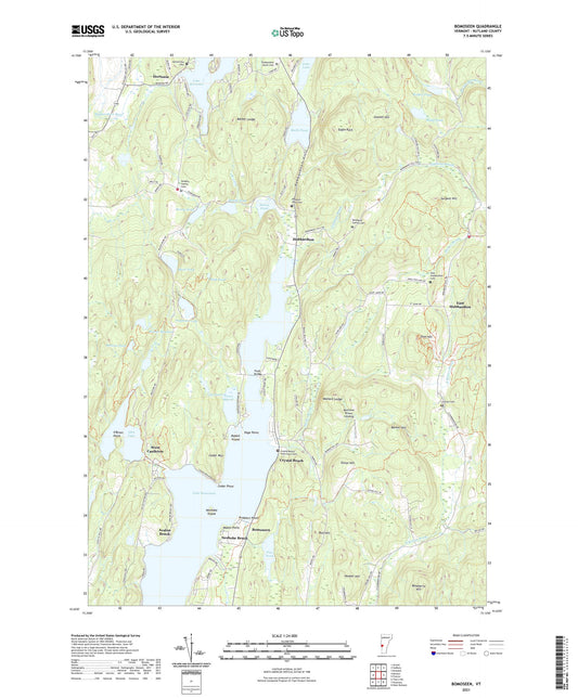 Bomoseen Vermont US Topo Map Image
