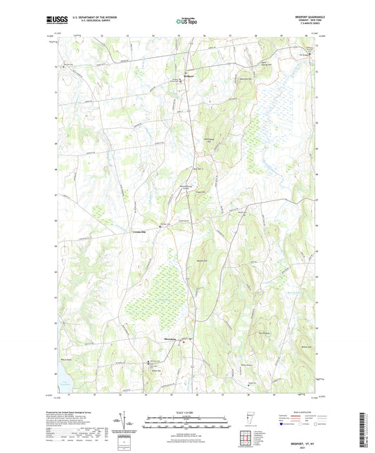 Bridport Vermont US Topo Map Image
