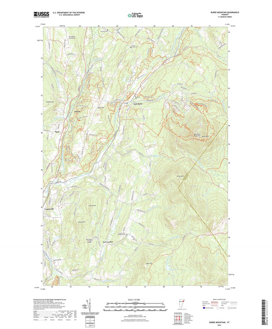 Burke Mountain Vermont US Topo Map Image