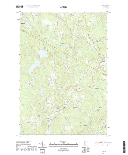 Cabot Vermont US Topo Map Image