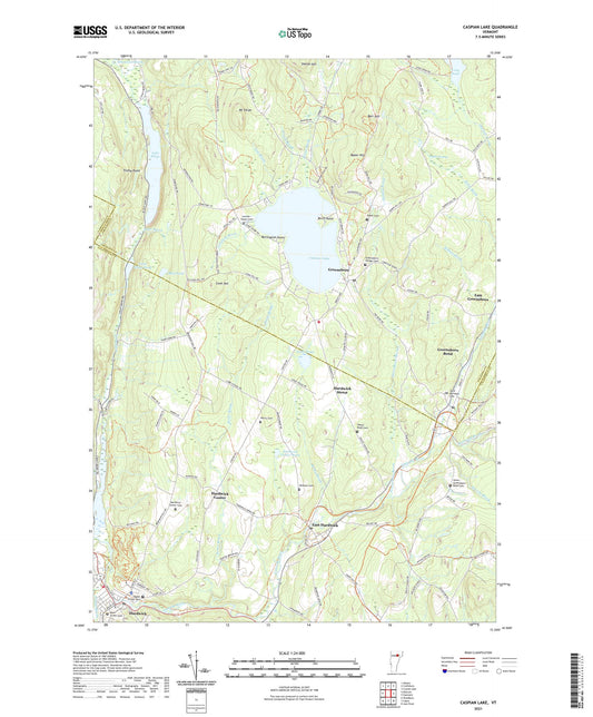 Caspian Lake Vermont US Topo Map Image