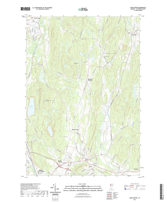 Essex Center Vermont US Topo Map Image