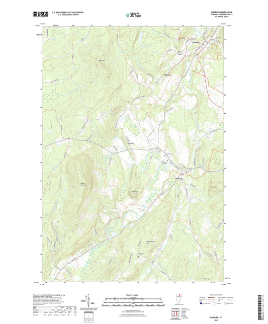 Irasburg Vermont US Topo Map Image