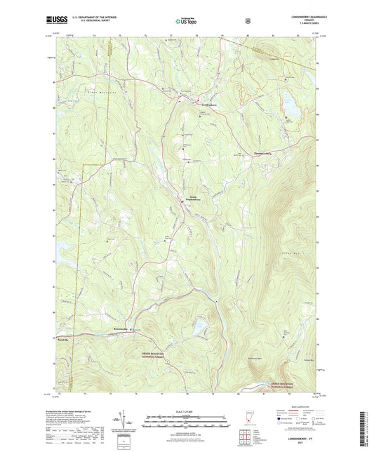 Londonderry Vermont US Topo Map Image