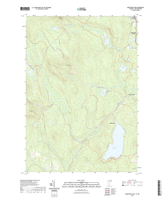 Maidstone Lake Vermont US Topo Map Image