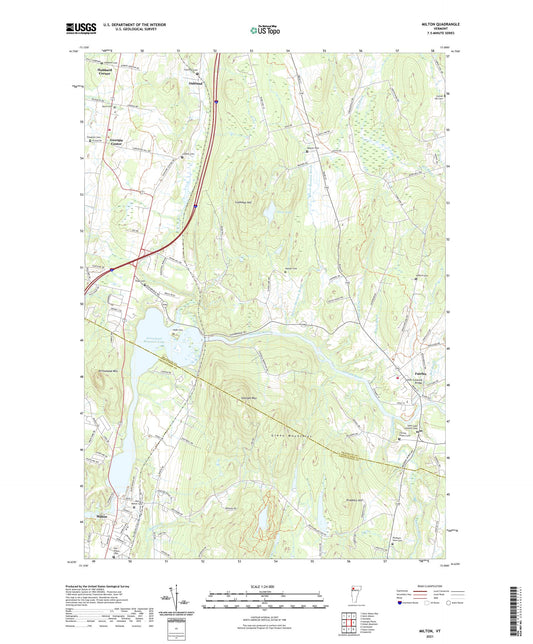 Milton Vermont US Topo Map Image