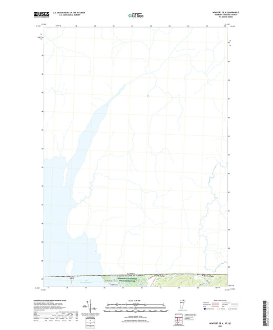 Newport OE N Vermont US Topo Map Image