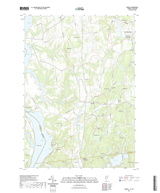 Orwell Vermont US Topo Map Image