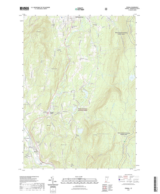 Pownal Vermont US Topo Map Image