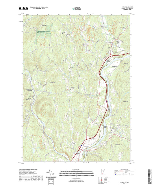 Putney Vermont US Topo Map Image