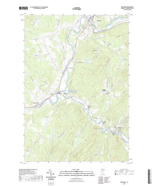 Richford Vermont US Topo Map Image