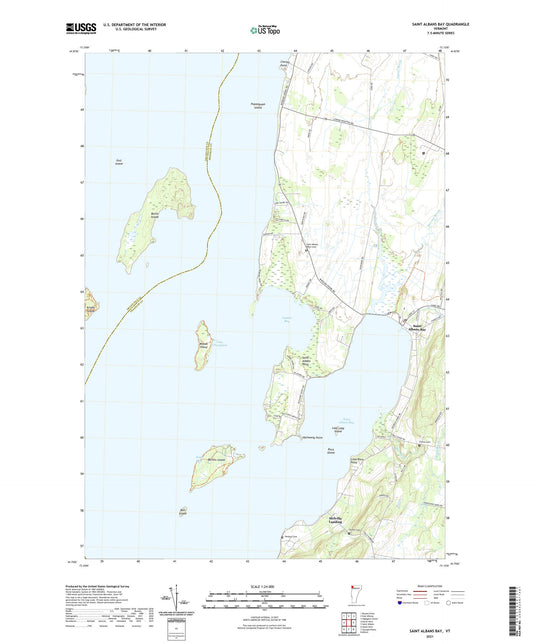Saint Albans Bay Vermont US Topo Map Image