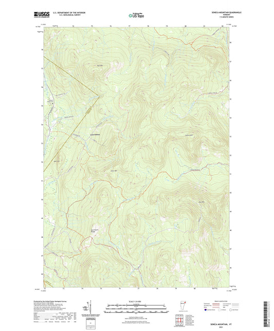 Seneca Mountain Vermont US Topo Map Image