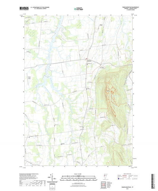 Snake Mountain Vermont US Topo Map Image