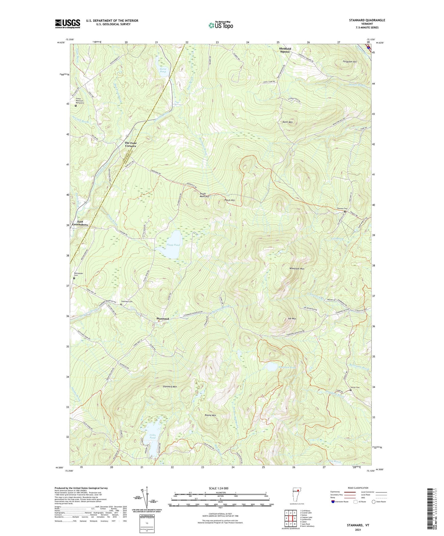 Stannard Vermont US Topo Map Image