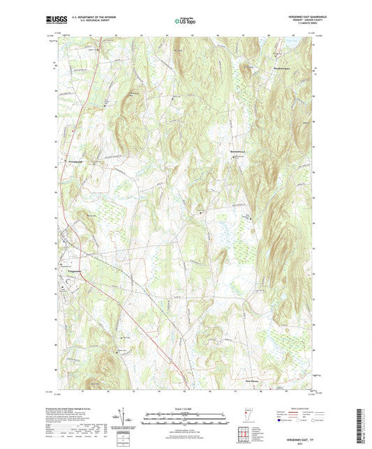 Vergennes East Vermont US Topo Map Image