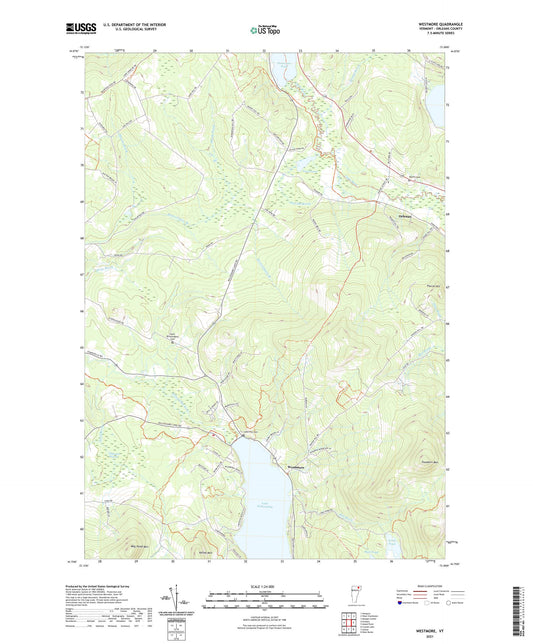 Westmore Vermont US Topo Map Image